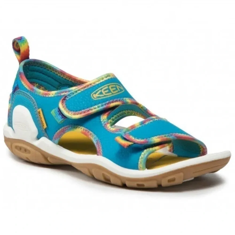KEEN KNOTCH CREEK TIE DYE BLUE KIDS SANDALS SIZE 4 NEW